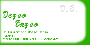 dezso bazso business card